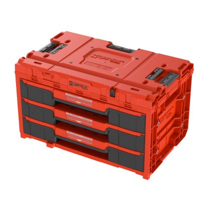 Box plastový s organizérem plastový ONE Drawer 3 Toolbox 2.0 Red Ultra HD Custom, 2 zásuvky | 587x380x340 mm