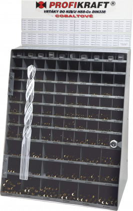 Box s vrtáky do kovu 1,0-13,0mm cobaltové HSS-Co DIN338 955ks