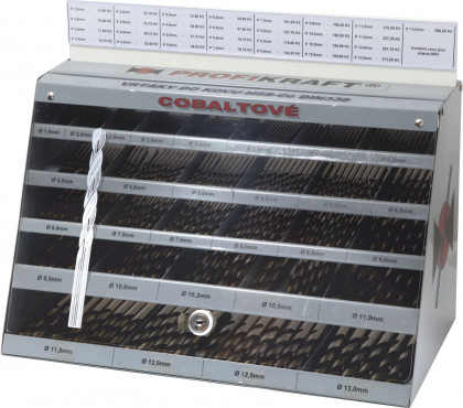 Box vrtáků do kovu 1,5-13,0mm cobaltový HSS-Co DIN338 335ks