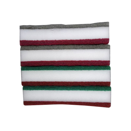 Brusná houba měkká 1bal/4ks | 150x100x30 mm, zr. 80/120/240