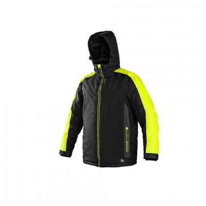 Bunda  BRIGHTON, zimní, černo-žlutá, vel. 4XL