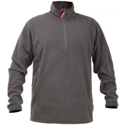 Bunda flísová krátký zip, šedá, vel. 3XL, LAHTI PRO