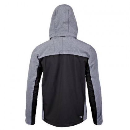 Bunda softshellová s kapucí, černo-šedo-oranžová, vel.3XL, LAHTI PRO