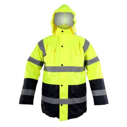 Bunda zimní reflexní, žlutá, 3XL, LAHTI PRO