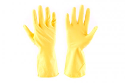 Celomáčené rukavice STARLING žluté, v. 10" (XL)