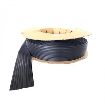 Černá pryžová protiskluzová ochranná podložka (pás) pro přepravu zboží FLOXO - délka 60 m, šířka 10 cm a výška 3 mm