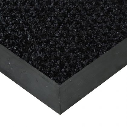 Černá textilní vstupní vnitřní čistící rohož Alanis - 50 x 90 x 0,75 cm