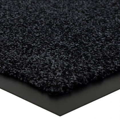 Černá vnitřní vstupní čistící rohož Briljant, FLOMA (Bfl-S1) - délka 60 cm, šířka 80 cm a výška 0,9 cm