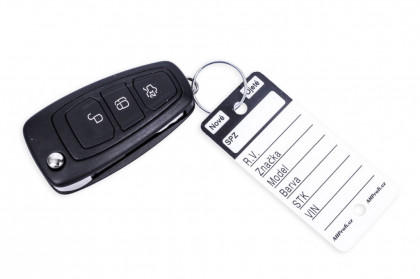 Černé PLUS plastové visačky na klíče 250ks - 434050011