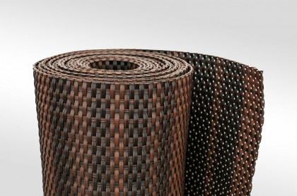 Černo-hnědá plastová ratanová stínící rohož "umělý ratan" - délka 300 cm a výška 75 cm