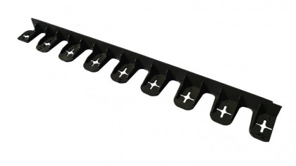 Černý plastový skrytý zahradní obrubník STELLA BORD - délka 70 cm a výška 4,5 cm
