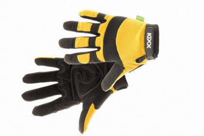 CERVA - BRICK rukavice kombinované žlutá - velikost 10