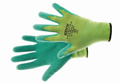 CERVA - GROOVY GREEN rukavice nylon. latex. zelená - velikost 8…