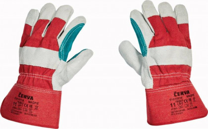 CERVA - MAGPIE pracovní kožené rukavice - velikost 11