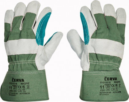 CERVA - MAGPIE pracovní kožené rukavice - velikost 12