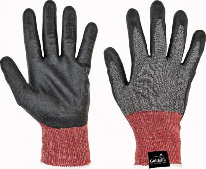 CERVA - PARVA FH protipořezové rukavice černá/šedá - velikost 10