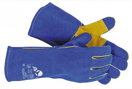 CERVA - PUGNAX BLUE rukavice celokožené svářečské - velikost 10