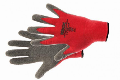 CERVA - ROCKING RED rukavice nylon. latex. červená - velikost 6…