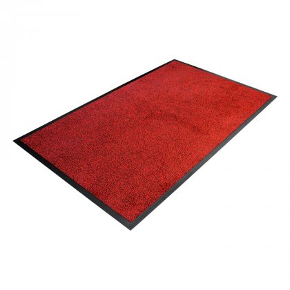 Červená textilní čistící vnitřní vstupní rohož - 120 x 85 x 0,9 cm