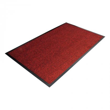 Červená textilní čistící vnitřní vstupní rohož - 180 x 120 cm