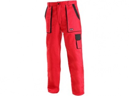 Dámské kalhoty CXS LUXY ELENA, červeno-černé, vel. 38