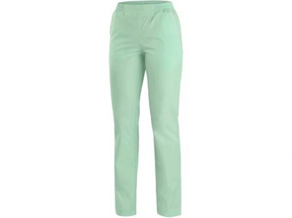 Dámské kalhoty CXS TARA zelené s bílými doplňky, vel. 36