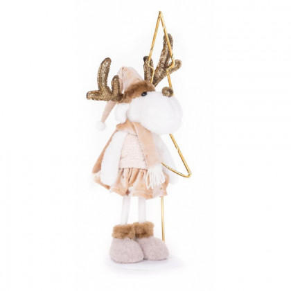 Dekorace MagicHome, Sobí laň, jednoduché svícení/blikání, 50 cm