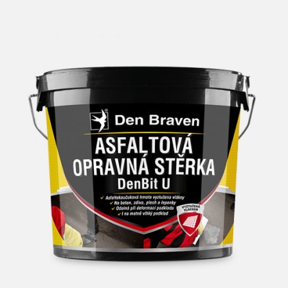 Den Braven - Asfaltová opravná stěrka DenBit U, kbelík 10 kg, černá