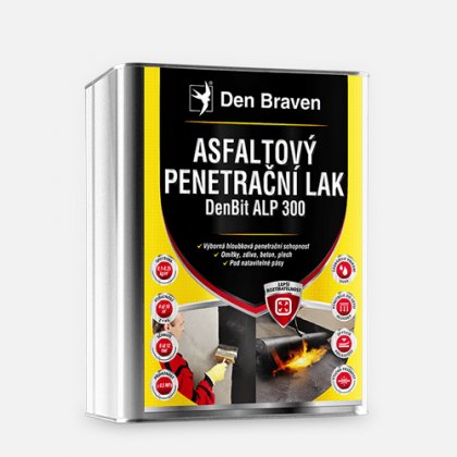 Den Braven - Asfaltový penetrační lak DenBit ALP 300, plechový kanystr 4 kg, černý