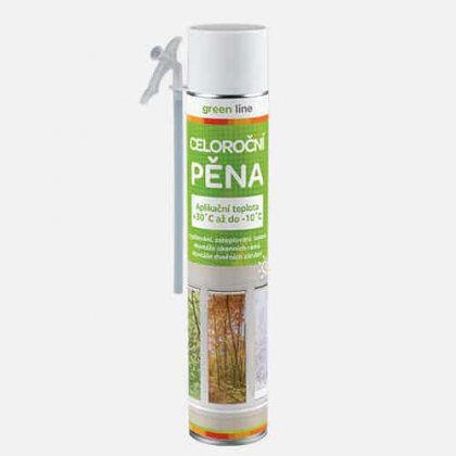 Den Braven - Celoroční montážní pěna Green line, trubičková dóza 750 ml, zelená