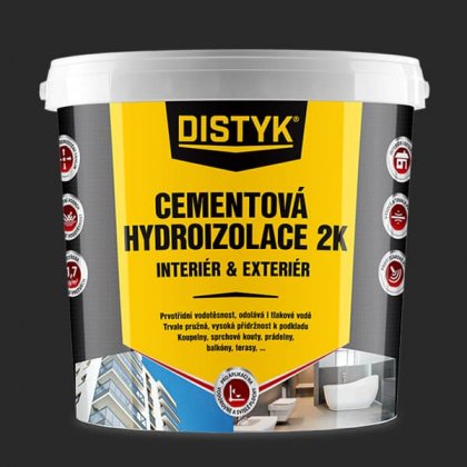 Den Braven - CEMENTOVÁ HYDROIZOLACE 2K INTERIÉR A EXTERIÉR Distyk, kbelík 7 kg, šedá