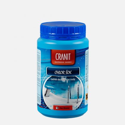 Den Braven - Cranit Chlor šok - rychlá dezinfekce vody, dóza, 1 kg