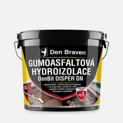 Den Braven - Gumoasfaltová hydroizolace DenBit DISPER DN, kbelík 10 kg, černá