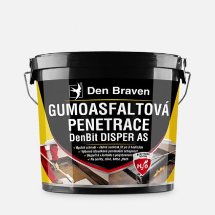 Den Braven - Gumoasfaltová penetrace DenBit DISPER AS, kbelík 5 kg, černá