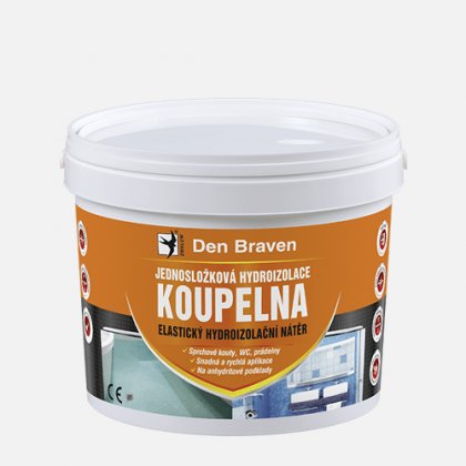 Den Braven - Jednosložková hydroizolace KOUPELNA, kbelík 13 kg, medově hnědá