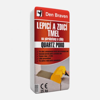 Den Braven - Lepicí a zdicí tmel na pórobetony a cihly QUARTZ PORO, pytel 25 kg