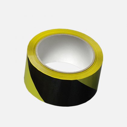 Den Braven - Lepicí páska výstražná, 50 mm x 66 m, černo žlutá, levá