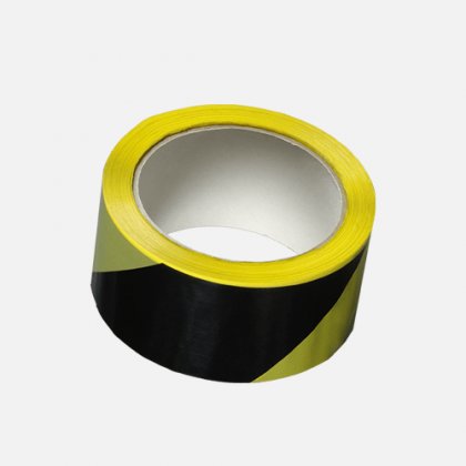 Den Braven - Lepicí páska výstražná, 50 mm x 66 m, černo žlutá, pravá