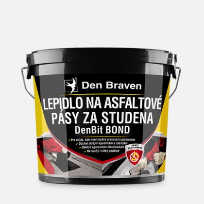 Den Braven - Lepidlo na asfaltové pásy za studena DenBit BOND, kbelík 10 kg, černé