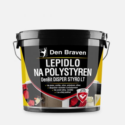 Den Braven - Lepidlo na polystyren DenBit DISPER STYRO LT, kbelík 10 kg, černé