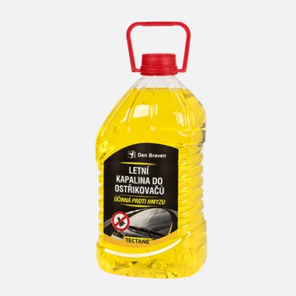 Den Braven - Letní kapalina do ostřikovačů, PET láhev, 3 litry, žlutá