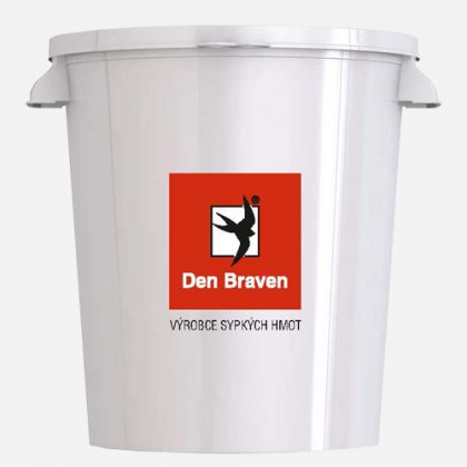 Den Braven - Míchací kbelík, 30 litrů, plastový, bílý s potiskem
