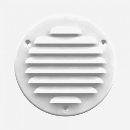 Den Braven - Mřížka větrací kruhová KOV se síťovinou, průměr 130 mm / 100 mm, bílá