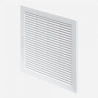 Den Braven - Mřížka větrací se síťovinou, 250 mm x 250 mm, plastová, bílá