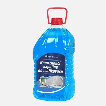 Den Braven - Nemrznoucí kapalina do ostřikovačů -40 °C, PET láhev, 5 litrů, modrá