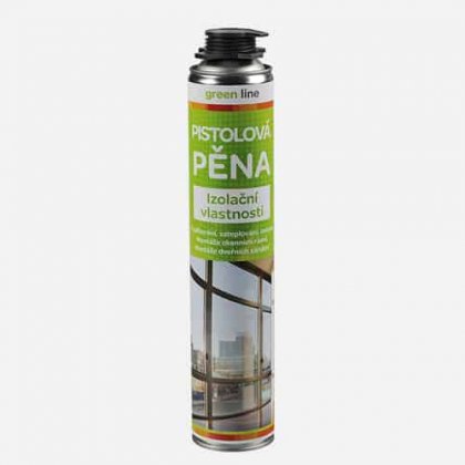 Den Braven - Pistolová pěna Green line, pistolová dóza 750 ml, žlutá