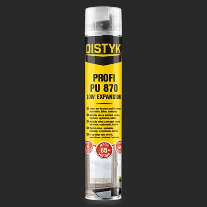 Den Braven - PROFI PU 870 PISTOLOVÁ PĚNA Distyk / PROFI PU 870 LOW EXPANSION, pistolová dóza 870 ml, žlutá