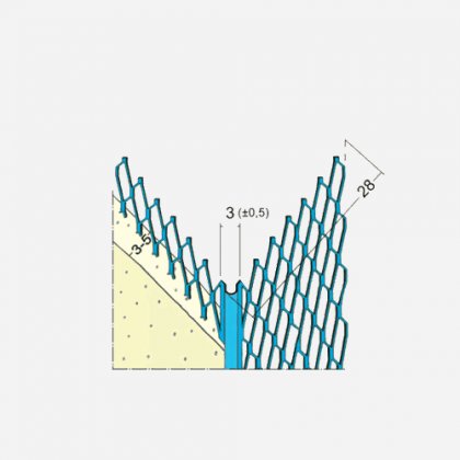 Den Braven - Profil pro suchou výstavbu MMG 28, 3 m x 3 mm, kovový