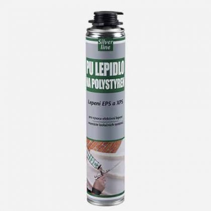 Den Braven - PU lepidlo na polystyren Silver line, pistolová dóza 750 ml, žluté