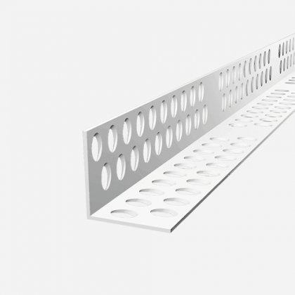 Den Braven - Rohový profil PVC ostrý L, 2,5m, plastový, bílý